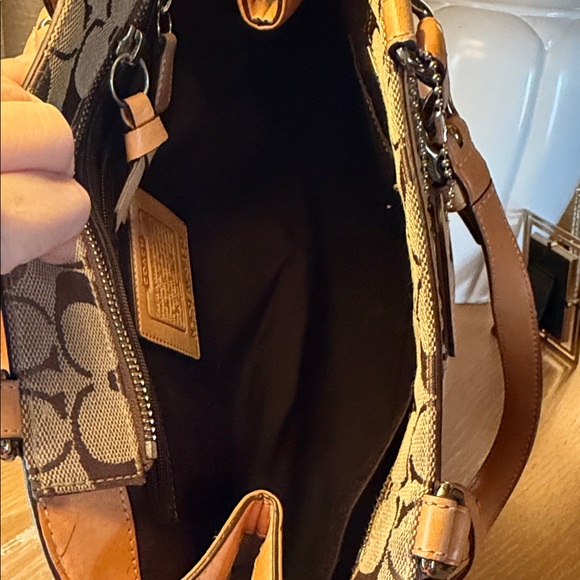 Coach Brown and Tan Signature Shoulder Bag - Picture 9 of 9